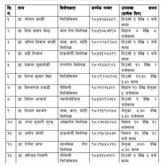 यी हुन्, कोरानाबारे परामर्श दिने चिकित्सक