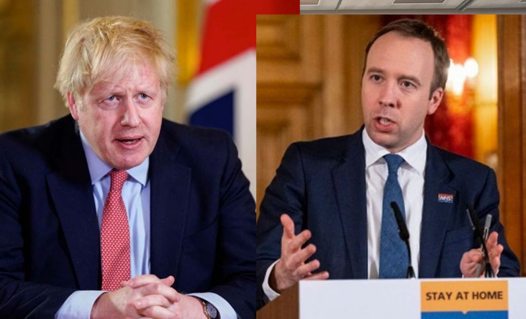 बेलायती प्रधानमन्त्री र स्वास्थ्यमन्त्रीलाई कोरोना