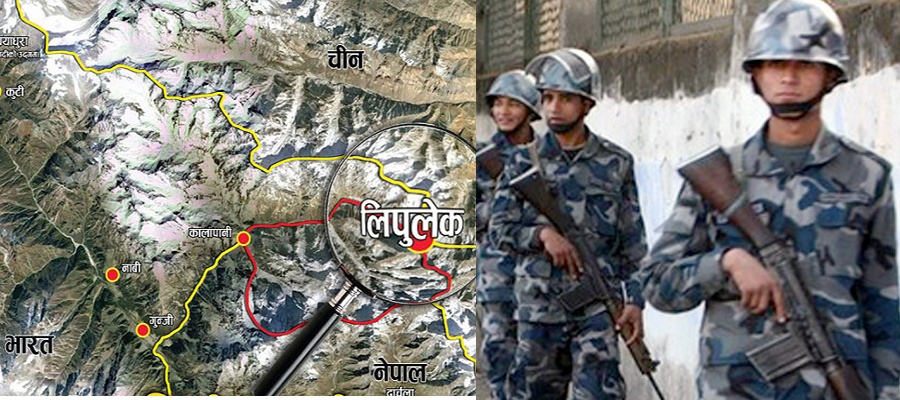 कालापानीमा हेलिकप्टरबाट सशस्त्र प्रहरी जाँदै