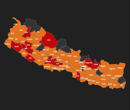 कोरोना संक्रमण नदेखिएका यी ७ जिल्ला
