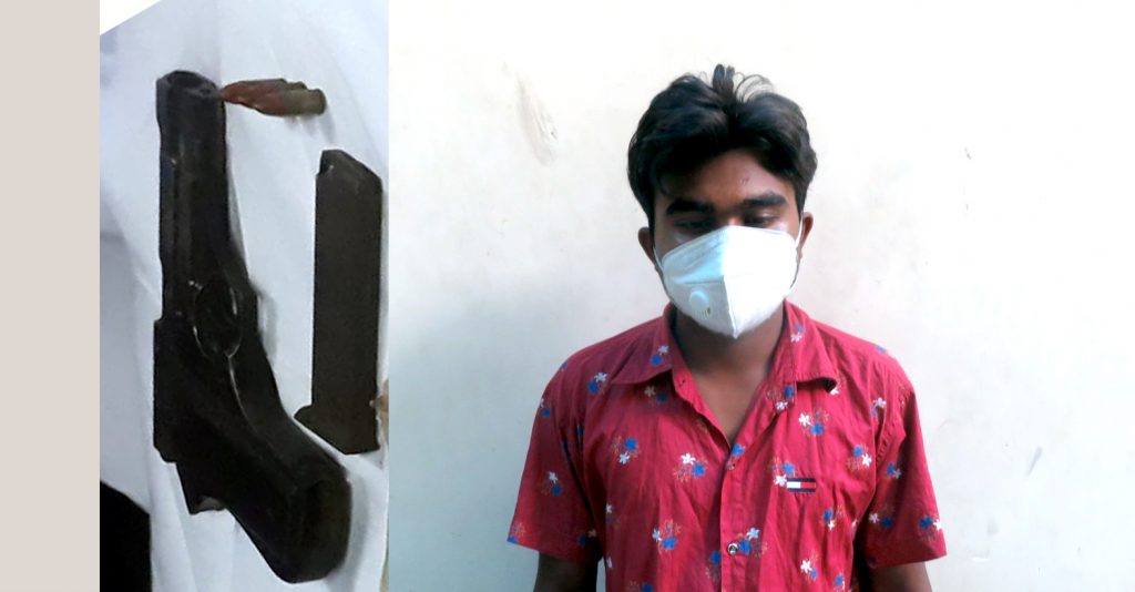 ब्यापारी धम्क्याएर चन्दा असुल्ने गिरोहलाई पेस्तोल बेच्ने पक्राउ