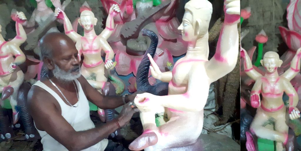 रङ्गीचङ्गी मुर्ती बनाउनेको फुस्रो जीवन