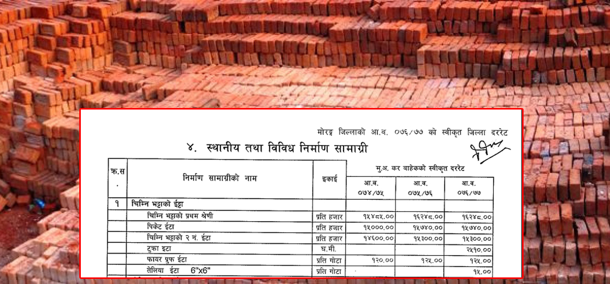 इँटाको मूल्य दुई हजारले बढ्योः उद्योगीको सिण्डिकेटमा सरकार मौन