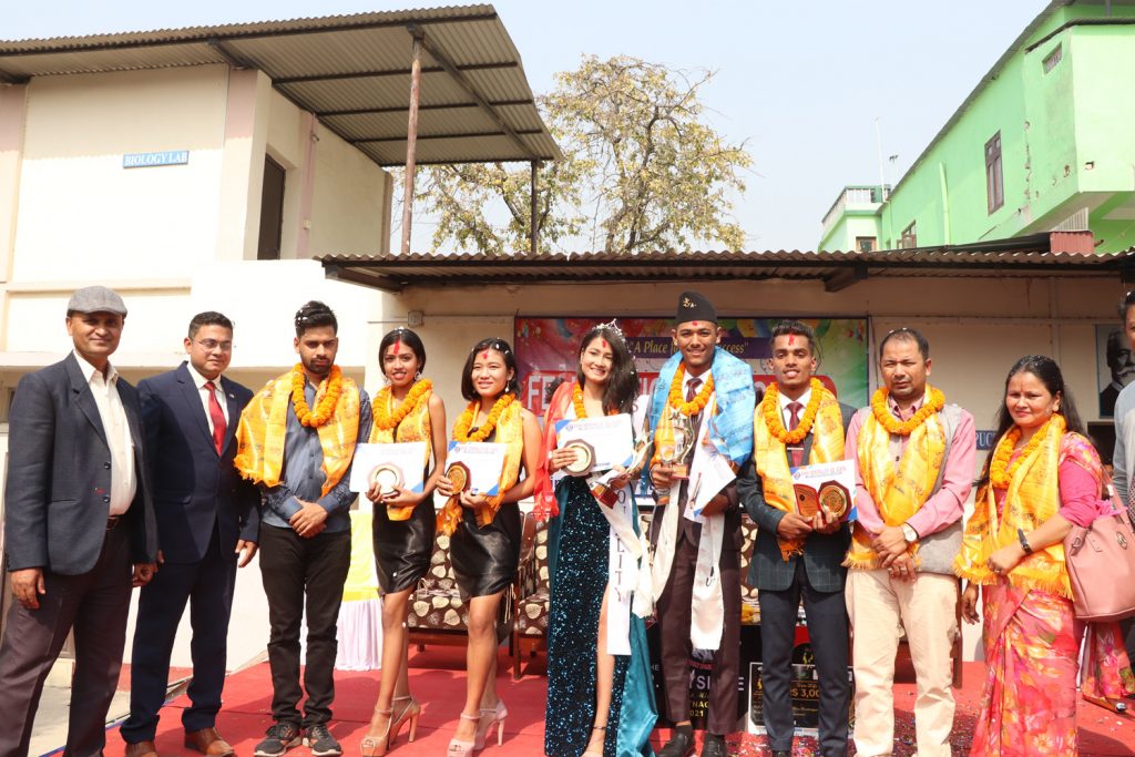 मिस एण्ड मिस्टर विराटनगरका विजेतालाई भानु कलेजद्वारा सम्मानित