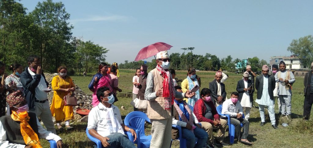 वडा कार्यालय भवनको शिल्यान्यास