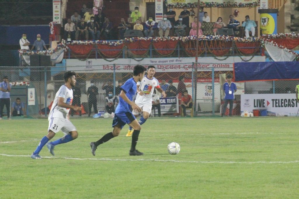 विराट गोल्ड कप :  पहिलो हाफमा विराटनगरको अग्रता