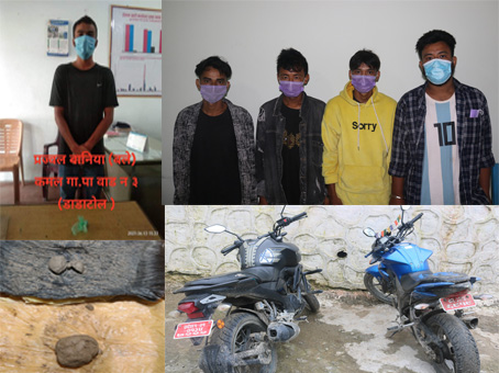 ब्राउनसुगरसहित पाँच जना पक्राउ