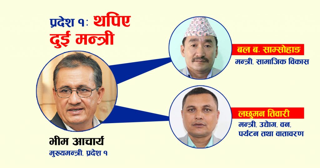 तिवारी र साम्सोहाङले लिए सपथ