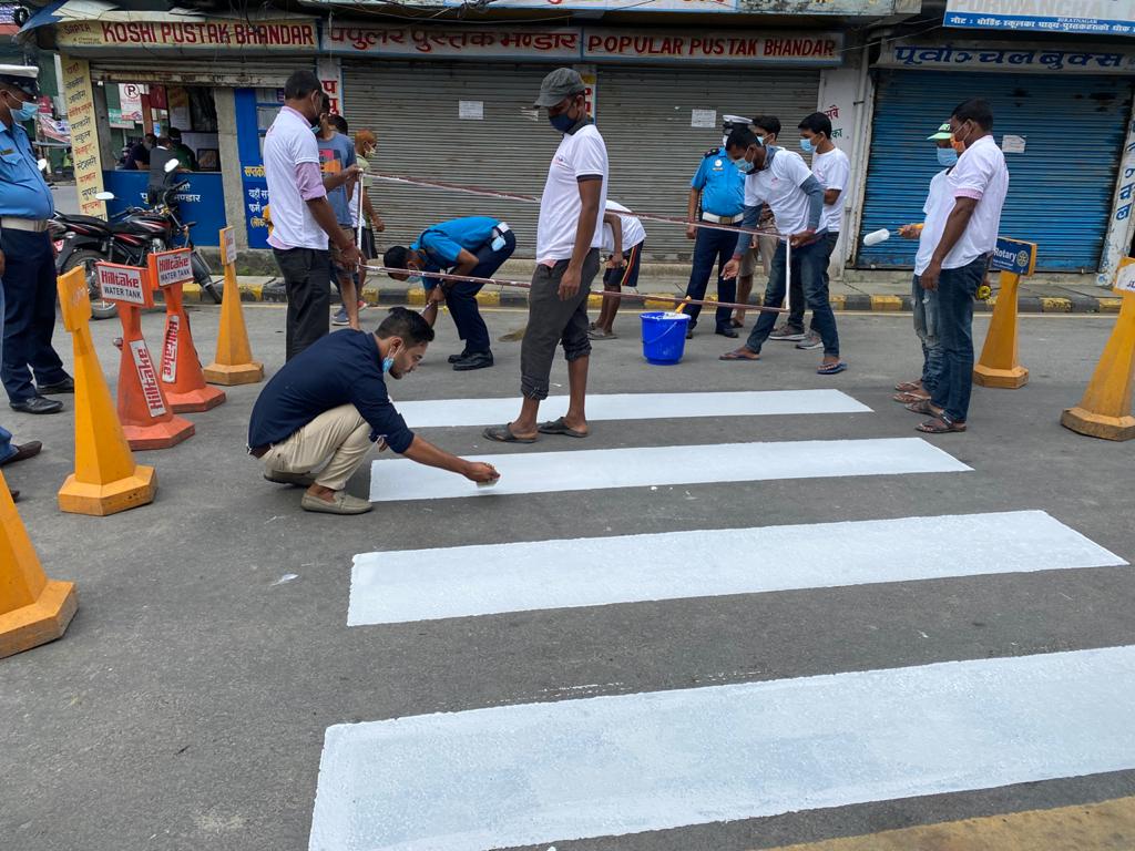 अभियान्ता राहुलको नेतृत्वमा विराटनगरको सडकमा ‘जेब्राक्रस’
