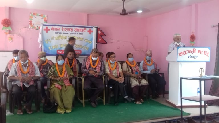 झोराहाट रेडक्रसले गर्यो वृक्षारोपण