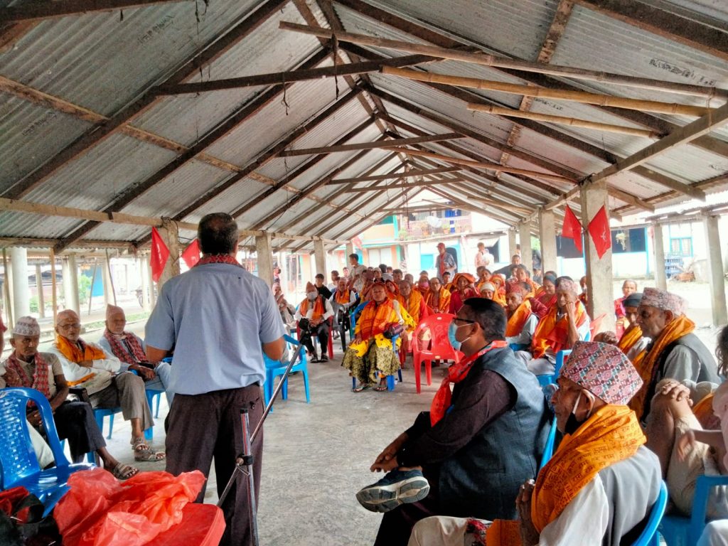 नेकपा एसद्वारा कानेपोखरीका जेष्ठ नागरिकलाई सम्मान