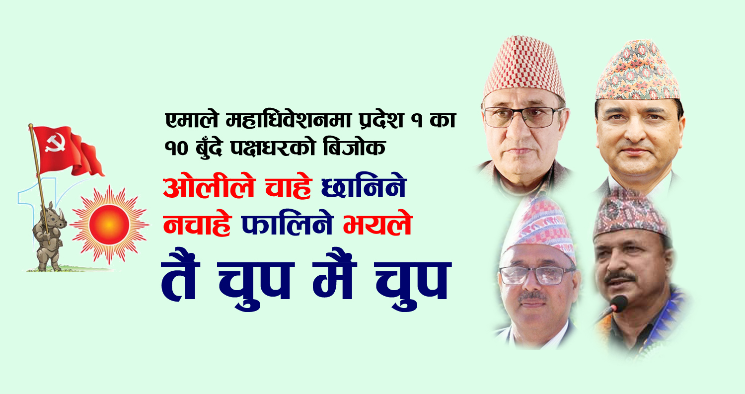 प्रदेश १ का १० बुँदे नेता : ओलीले चाहे छानिने नचाहे फालिने भयले तैं चुप मैं चुप