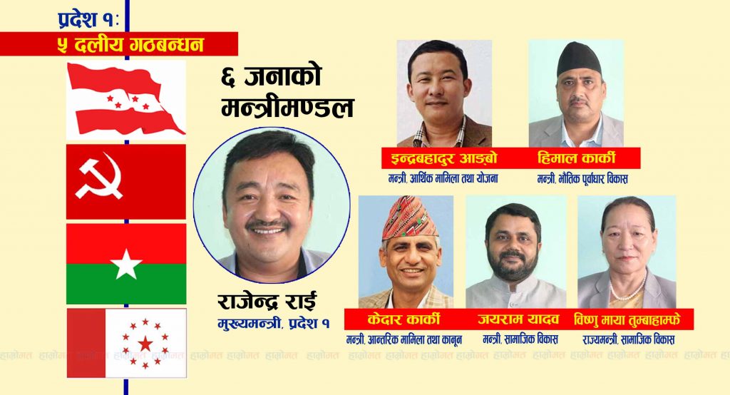 प्रदेश १ : ६ सदस्यीय मन्त्रिपरिषद गठन, को–को बने मन्त्री ?