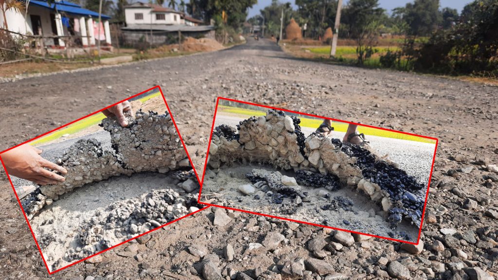 कानेपोखरीमा राति गरेको कालोपत्रे बिहान उक्कियो