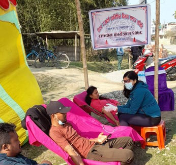 विराट राजवंशीद्धारा रक्तदान