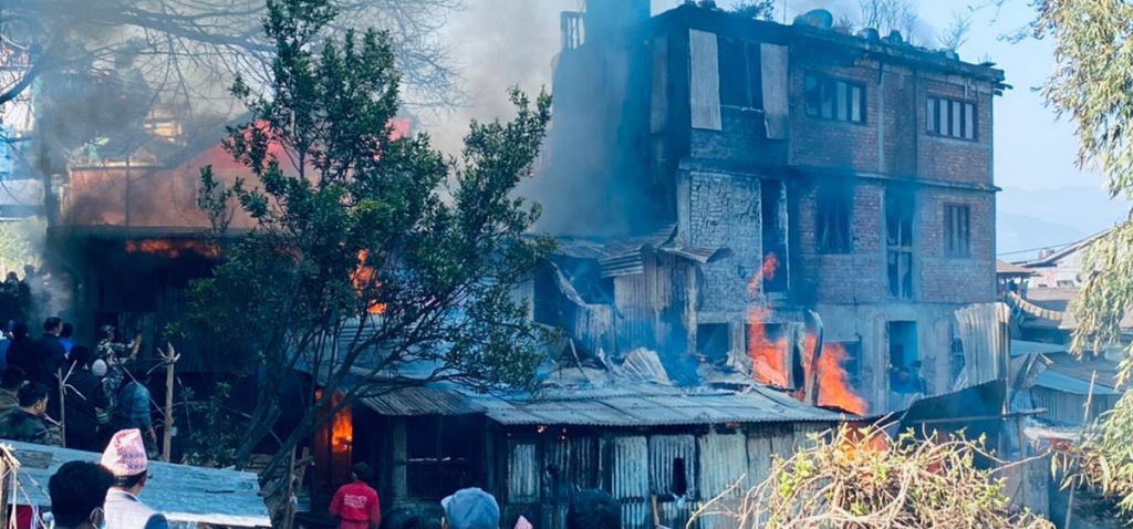 ताप्लेजुङमा आगलागी, एकको मृत्यु