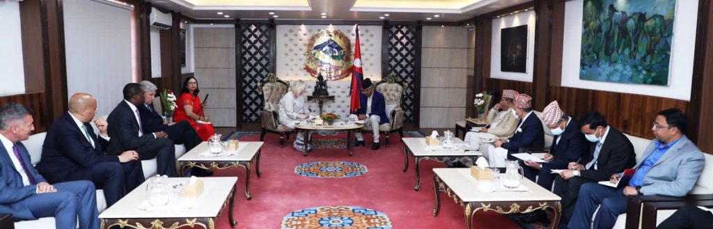 अमेरिकी सांसदहरूले गरे प्रधानमन्त्री देउवासँग शिष्टाचार भेट