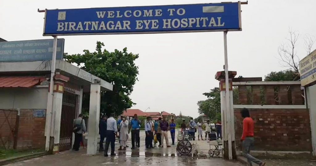 विराटनगर आँखा अस्पतालमा दुर्घटना, सुरक्षागार्ड गम्भिर घाइेत