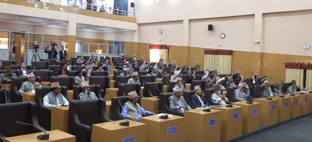 प्रदेश १ को नीति तथा कार्यक्रम बहुमतले पारित