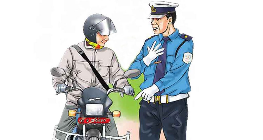 ब्रेथलाइजर मेसिन बिग्रिएपछि मापासे गरेर सवारी चलाउनेलाई हाइसन्चो