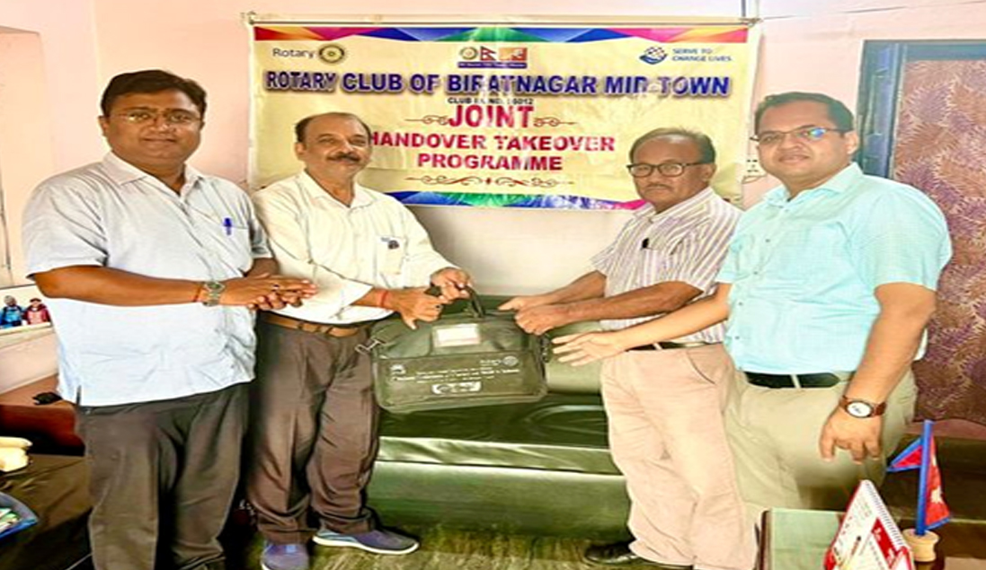 रोटरी क्लब मिड टाउनको अध्यक्षमा श्रेष्ठ