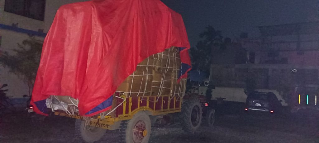 भन्सार छली गरेको आशङ्कामा ३३ लाखको सामान बोकेको ट्याक्टर नियन्त्रणमा