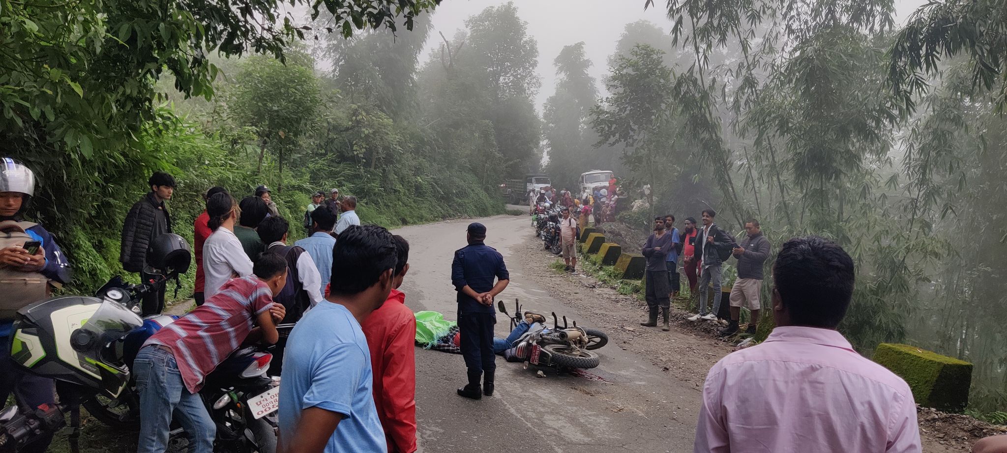 दुर्घटनामा मोटरसाइकल चालकको मृत्यु