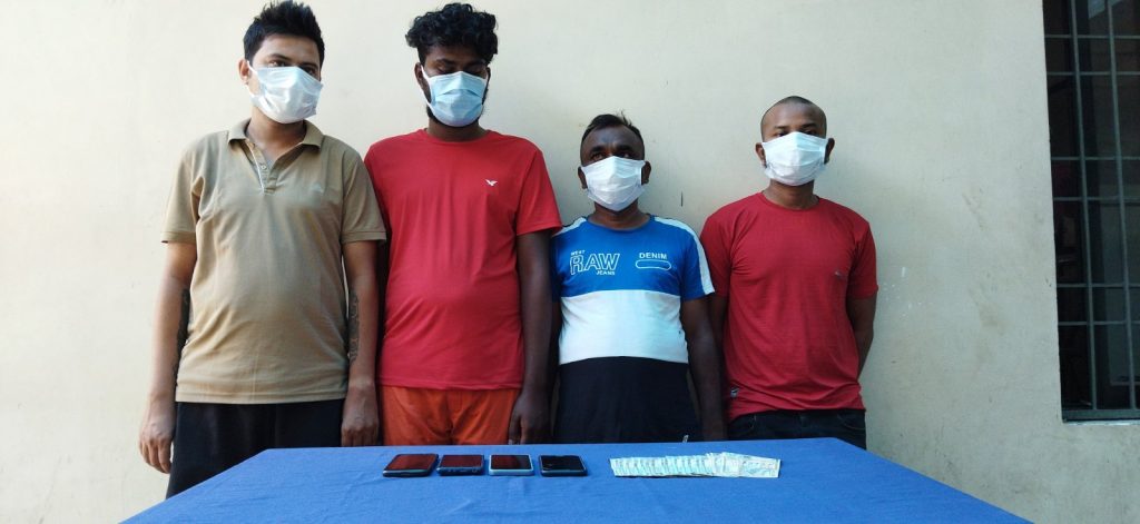 सट्टे बाजी खेल्ने चार जना पक्राउ