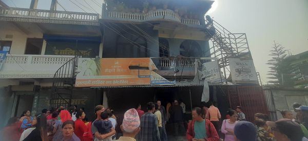 बेलबारीको शुभलक्ष्मी हार्डवेयरमा आगलागी, चार करोडको क्षति