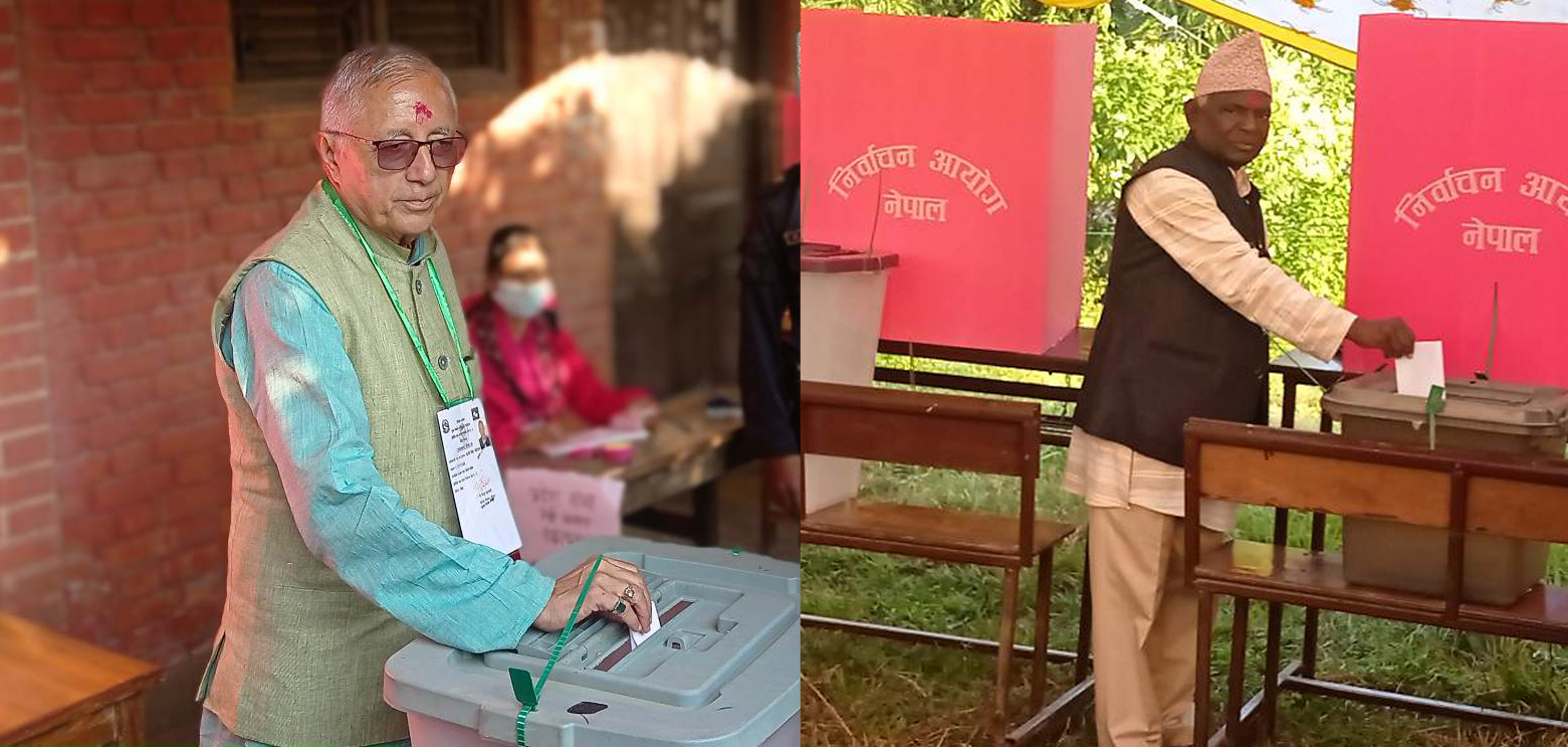 शेखर र लालबाबुले गरे मतदान