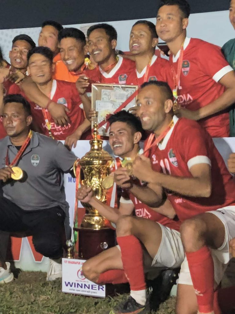 प्रथम भद्रपुर झापा गोल्डकपको उपाधि त्रिभुवन आर्मी क्लबलाई