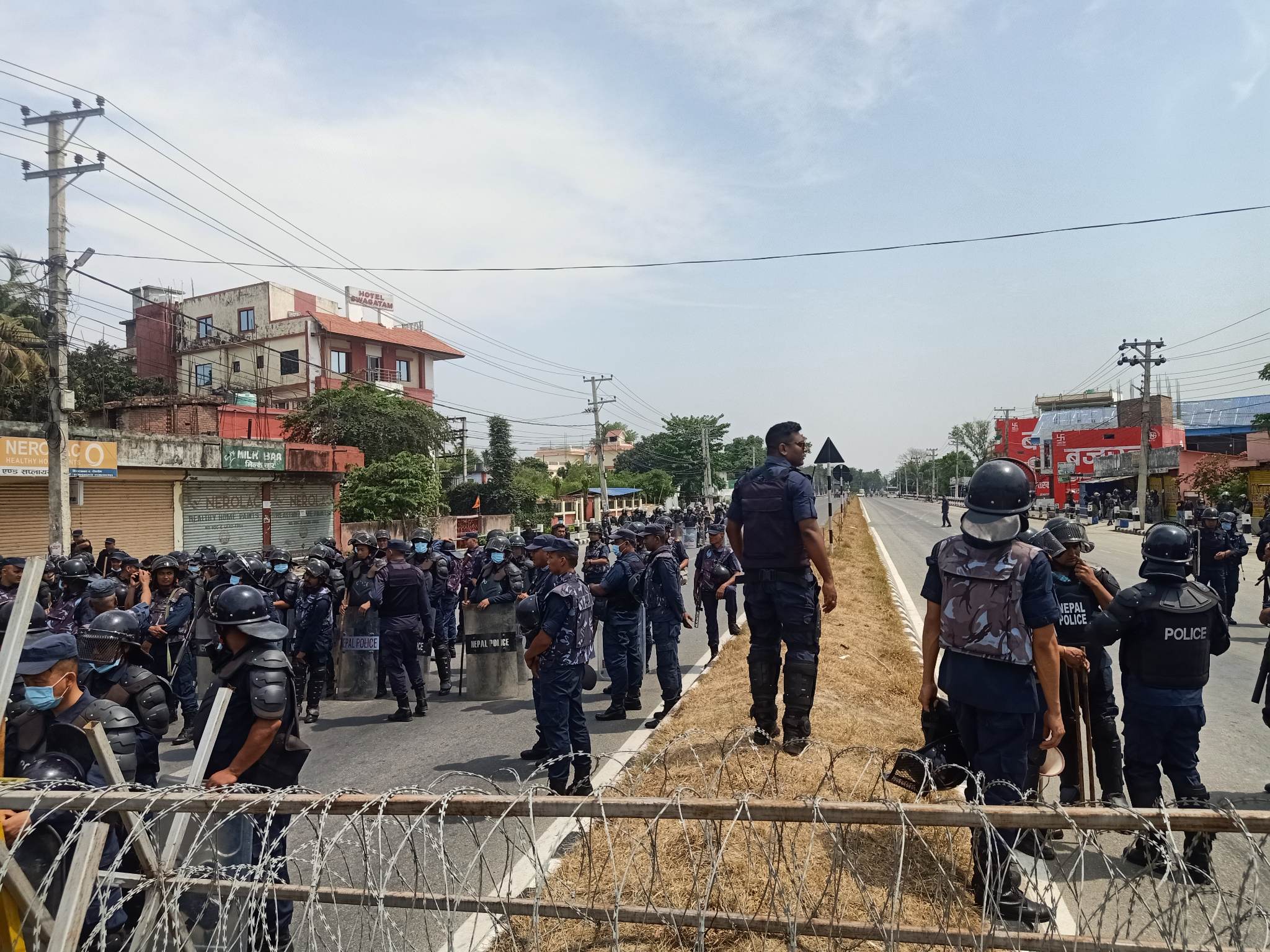 लाजेहाङको शव प्रदर्शनका क्रममा विराटनगरमा झडप