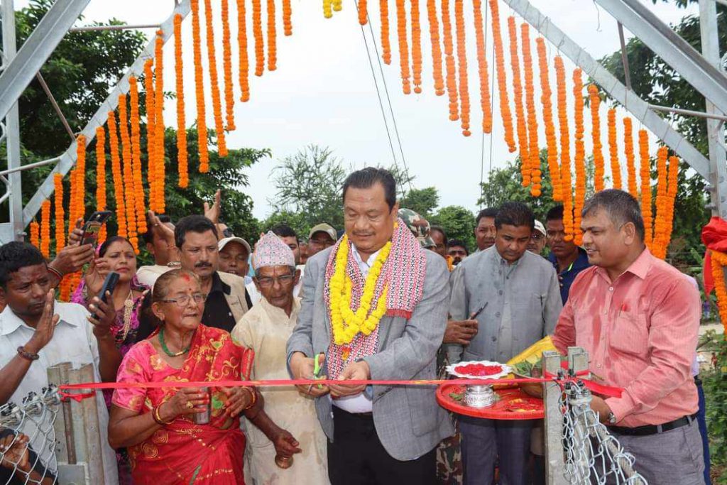 मन्त्री मोदीद्वारा लोहन्द्रा पुल उद्घाटन