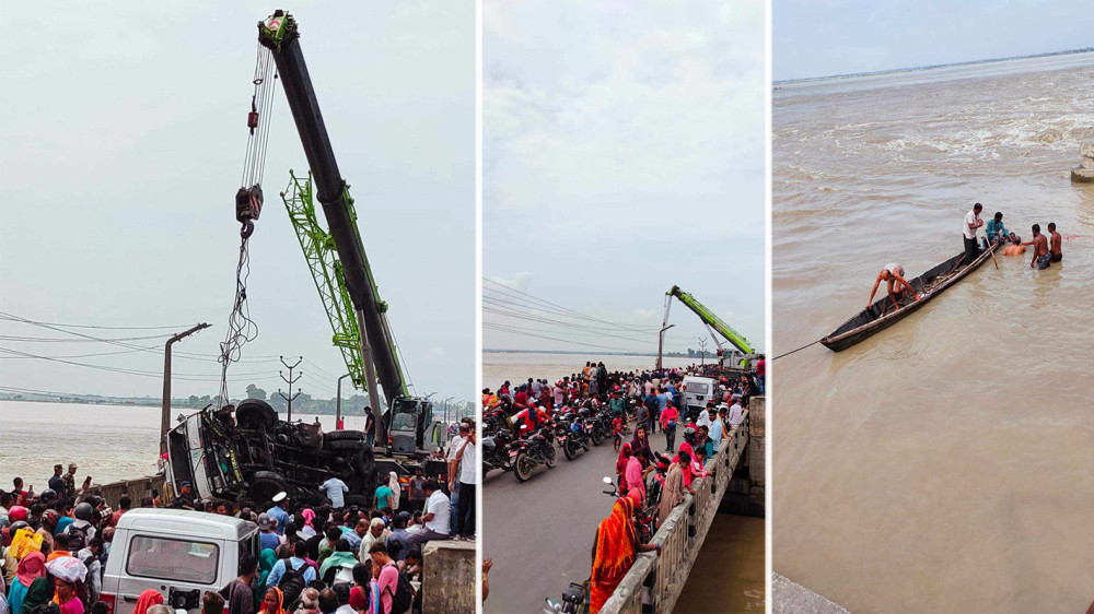 सप्तकोशीमा खसेको ट्रक निकालियो