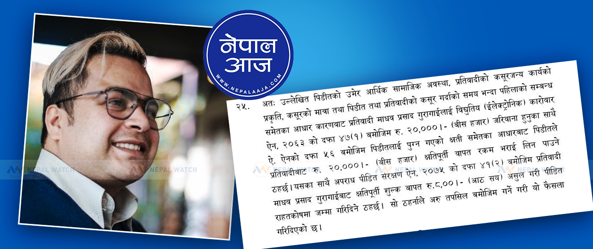 माधव गुरागाईं महिला हिंसा अभियोगमा दोषी ठहर