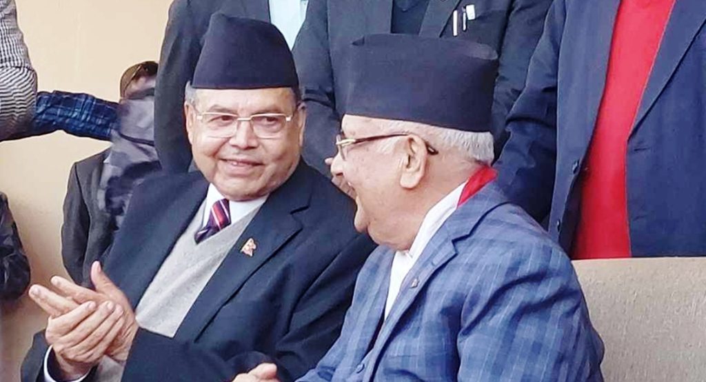 एमालेको चियापानमा झलनाथ गए , माधव गएनन्