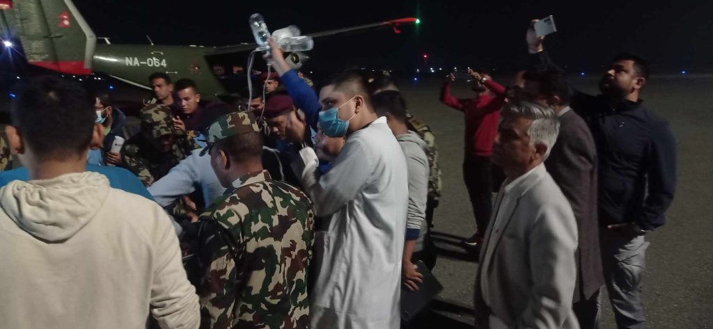 विराटनगरको आगलागीका घाइतेलाई काठमाडौँ पठाइयो