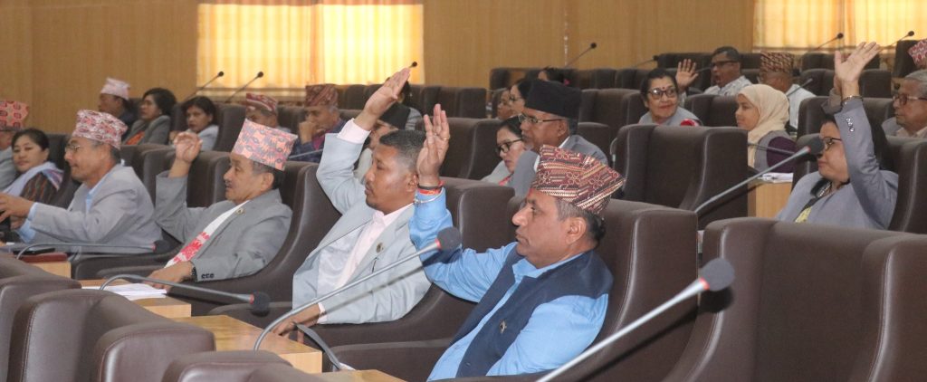 प्रदेश सभामा राजस्व संकलनसम्बन्धी विधेयक पेश