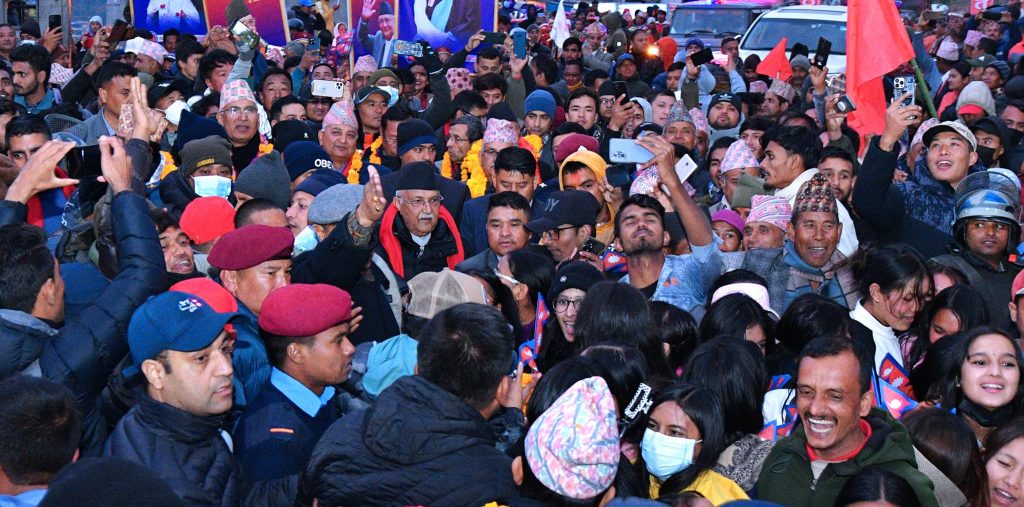 भोजपुरमा छैन ओलीको सभा, कार्यकर्ता भेटघाट मात्रै