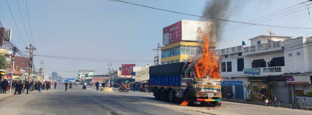 बरगाछिमा ट्रकको ठक्करबाट इलाका प्रशासन कार्यालय रंगेलीका  कम्प्युटर अपरेटरको मृत्यु
