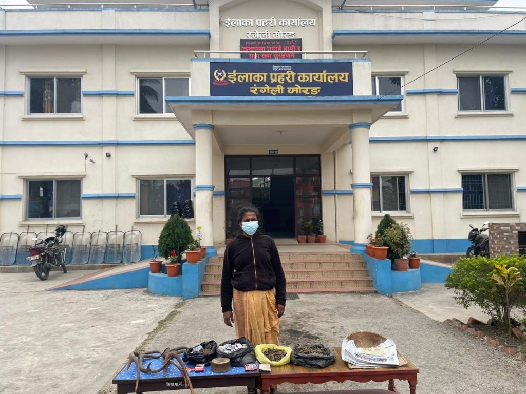 हरिणको सिङसहित एक जना महिला पक्राउ