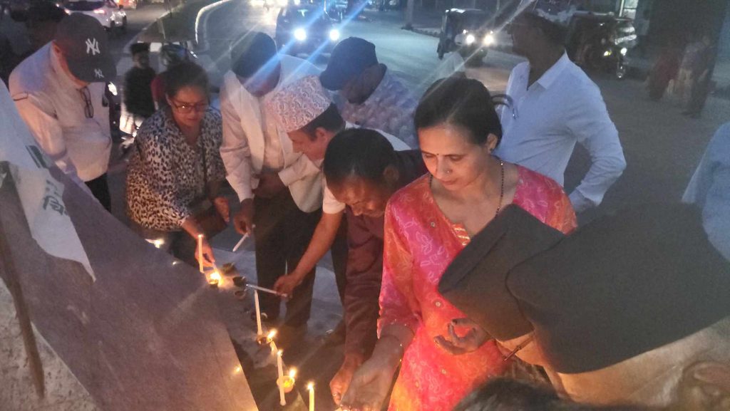 स्थापना दिवसका अवसरमा दीप प्रज्जवलन