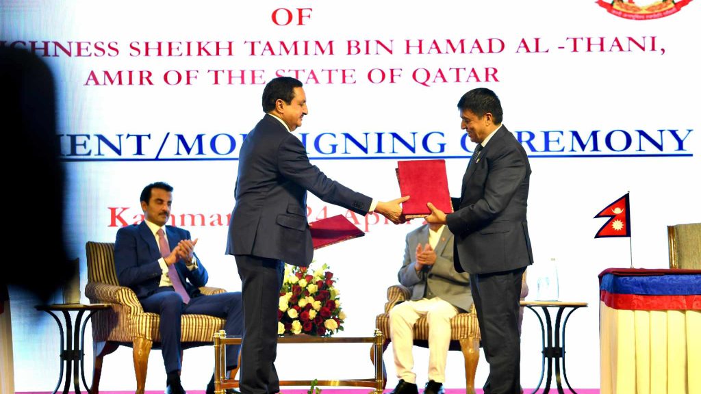 नेपाल र कतारबीच  सांस्कृतिकदेखि खेलकुदसम्मका आठ क्षेत्रमा सहकार्य गर्ने समझदारी