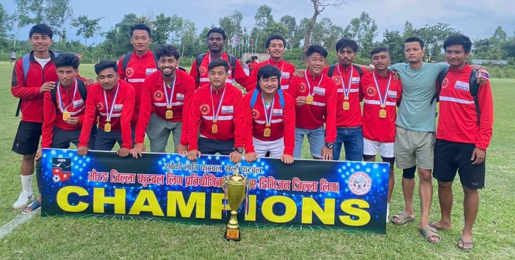 सम्राट स्पोर्टिङलाई मोरङ ‘ए’ डिभिजन लिगको उपाधि