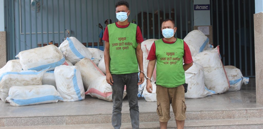 धरानमा तरकारी बोक्ने ट्रकबाट १४ क्विण्टल गाँजा बरामद