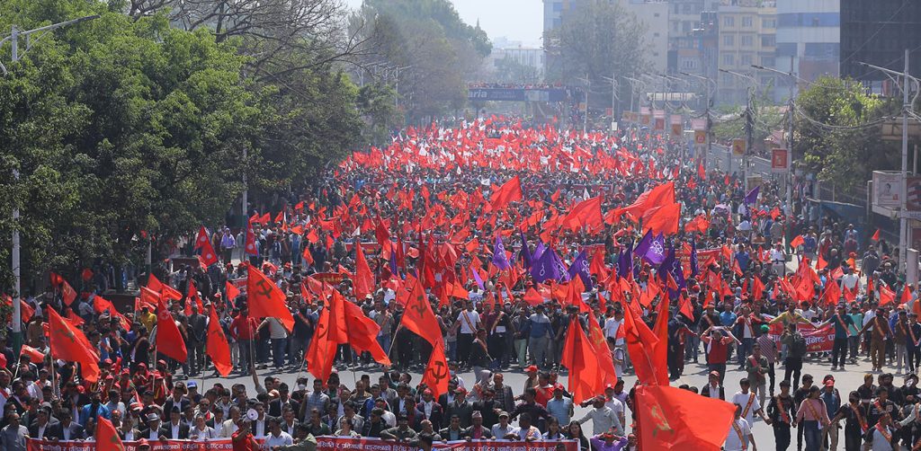 काठमाडौंमा गणतन्त्रवादीको विशाल र्‍याली