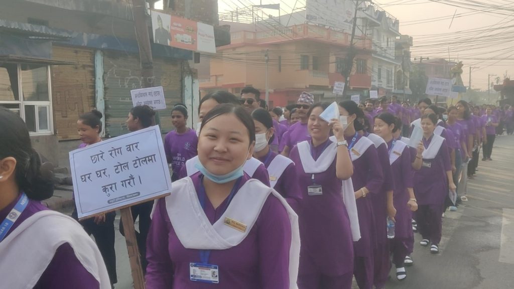 छारे रोग दिवसमा प्रभातफेरि