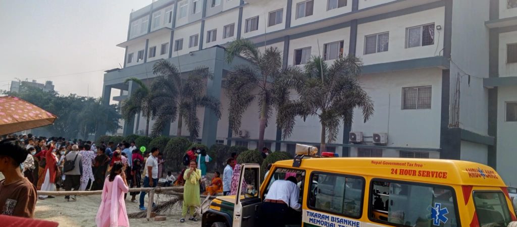 विराटनगरस्थित नोबेल टिचिङ अस्पतालको ल्याबमा आगलागी