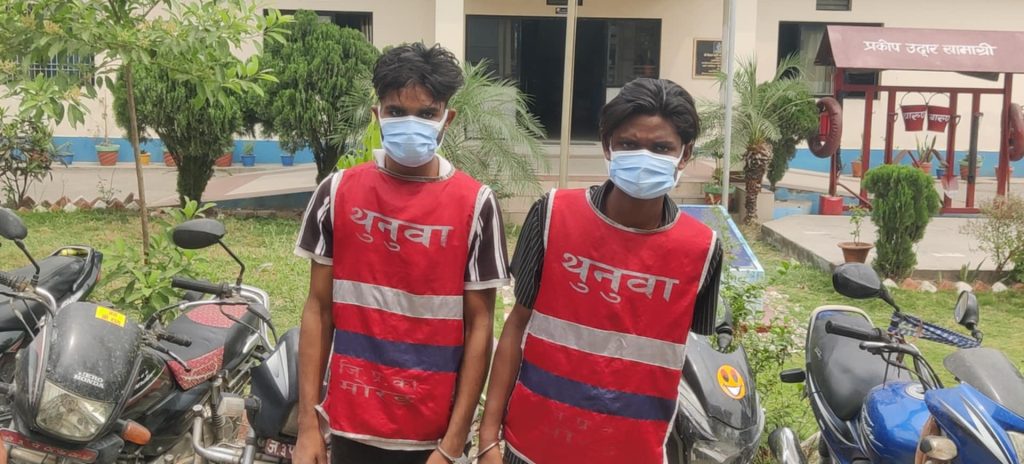 विराटनगरमा चोरिएको मोटरसाइकल भारतमा बिक्री चोरी गर्ने गिरोह पक्राउ