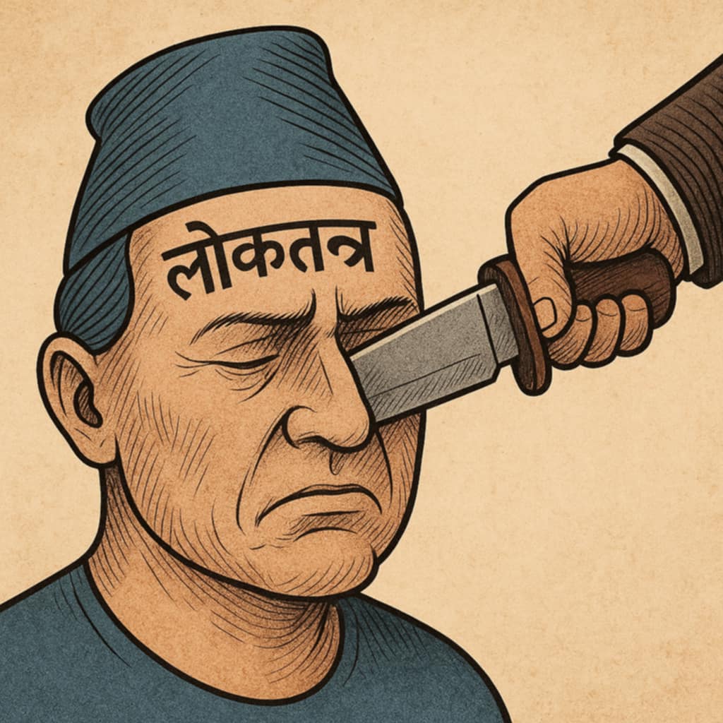 लोकतन्त्रको गलामा सरकारी छुरी